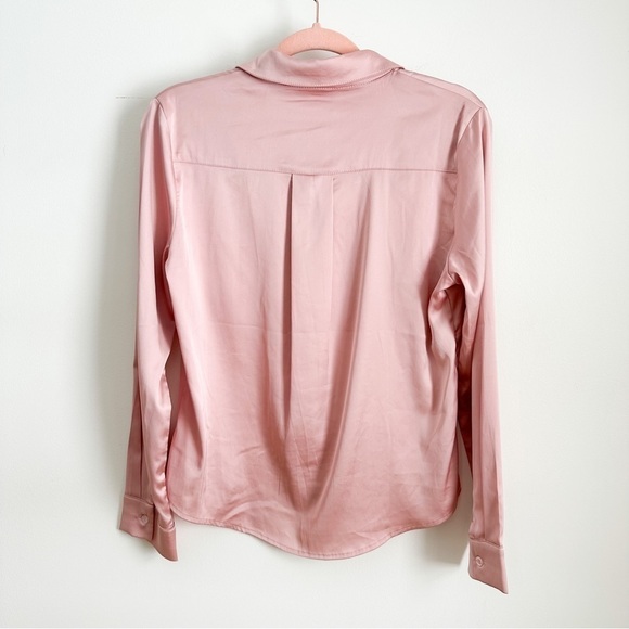 Superdown Pastel Pink Satin Button Down Top sz Small - Picture 10 of 10